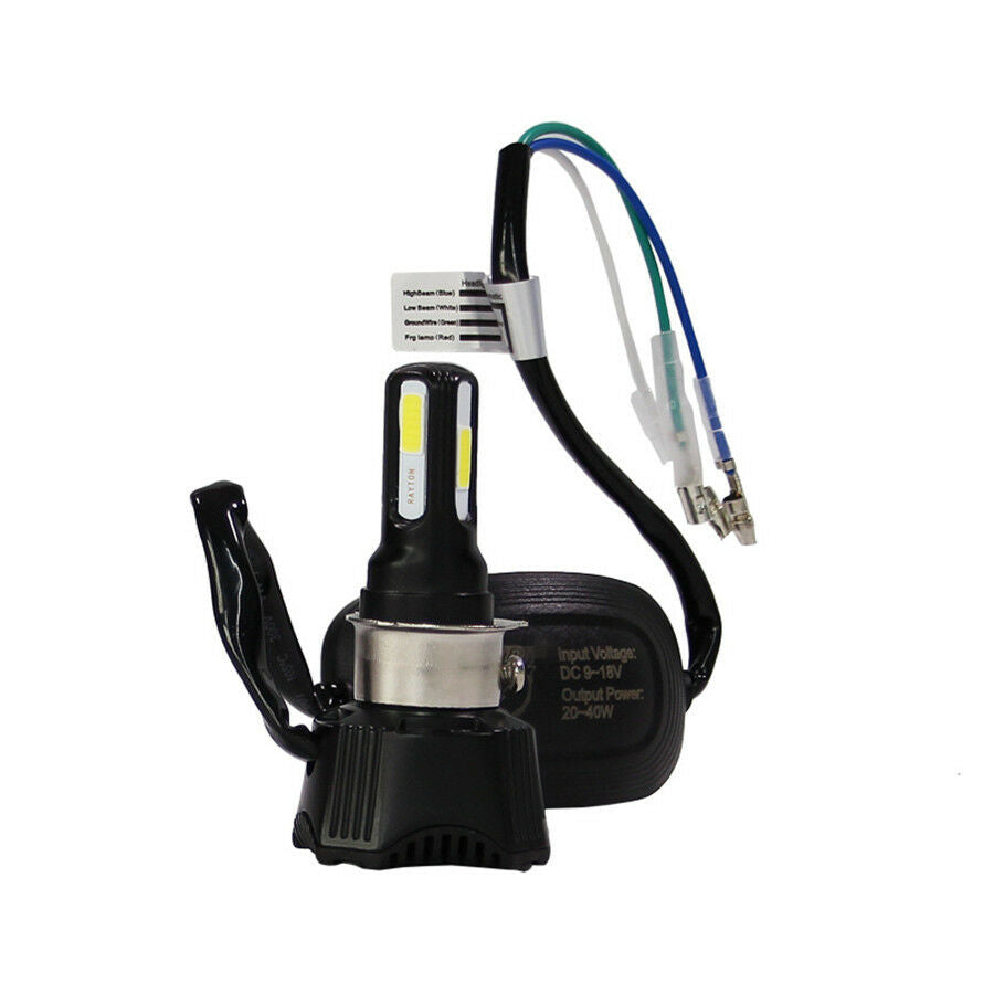 Universal Motorcycle Headlight LED Bulb 4 COB DC 40w 4400LM H4 HS1 H6 Hi/Lo Beam