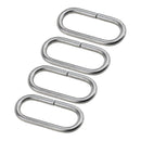 4 Piece Stainless Steel Nylon Watch Band Strap Belt Loop Ring Keeper 24mm