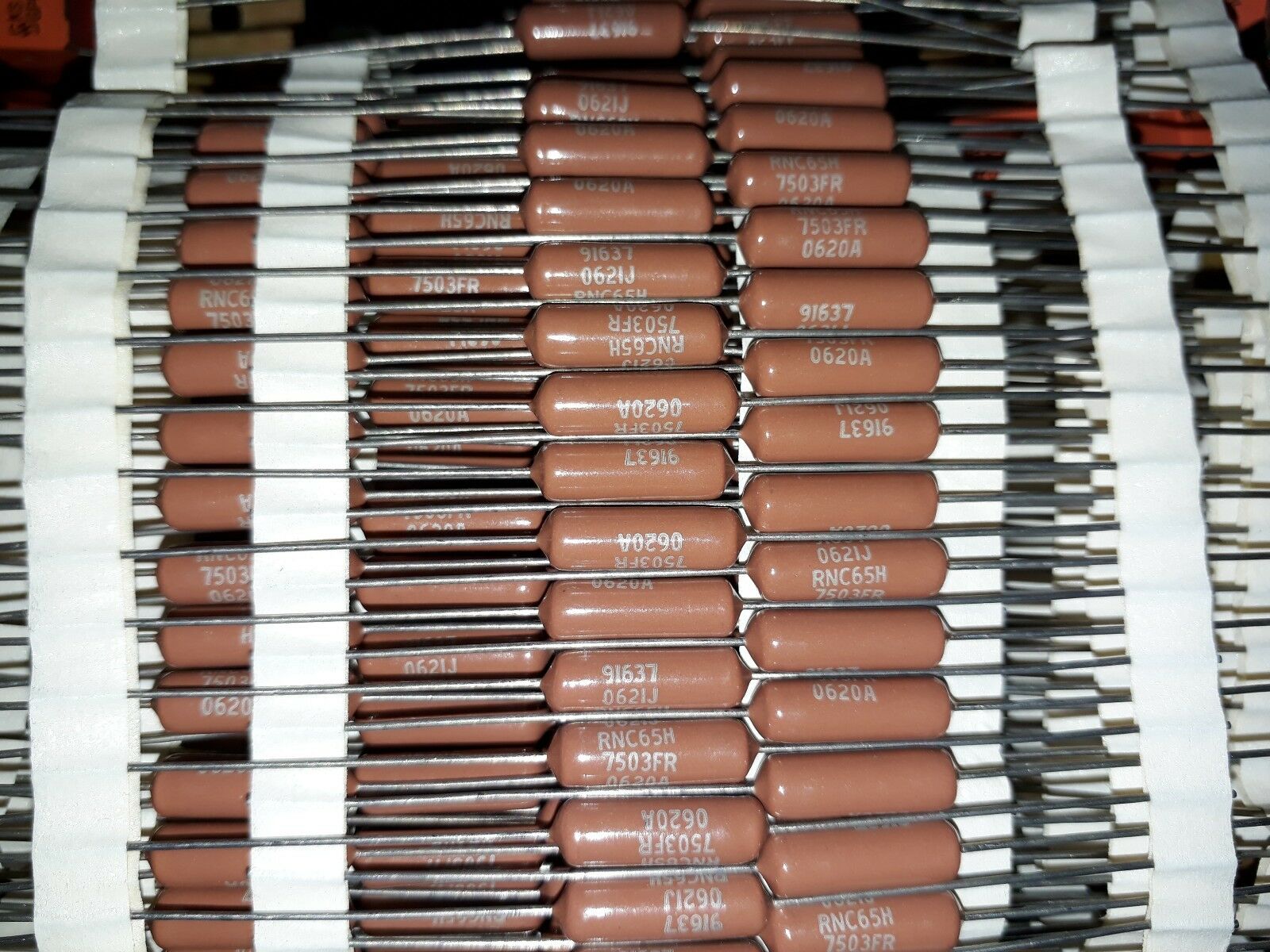 10pcs DALE RNC65H7503FR 750k 1% EXTREMELY HIEND NON-MAGNETIC AUDIO RESISTORS!