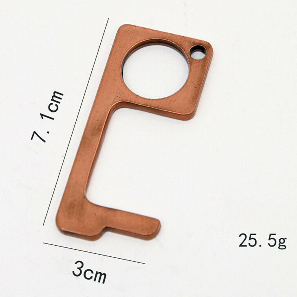 No Touch Open Door Elevator Press Stick Keychain Prevent Contacting Copper