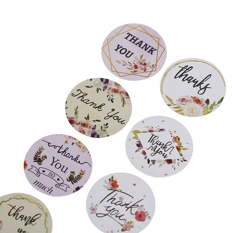 500 Pcs/Roll Round Thank You Stickers Seal Labels  Stickers Labels for Pa.l8