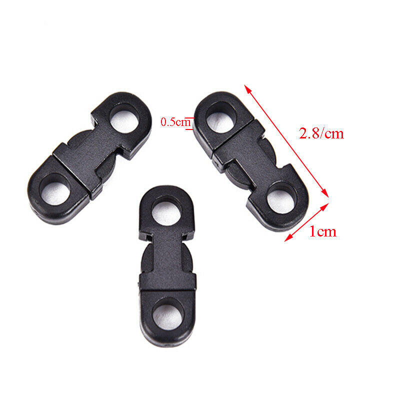 10Pcs Side Release Buckle Curved Paracord Bracelet DIY Dog Collar Strap Webb&DD