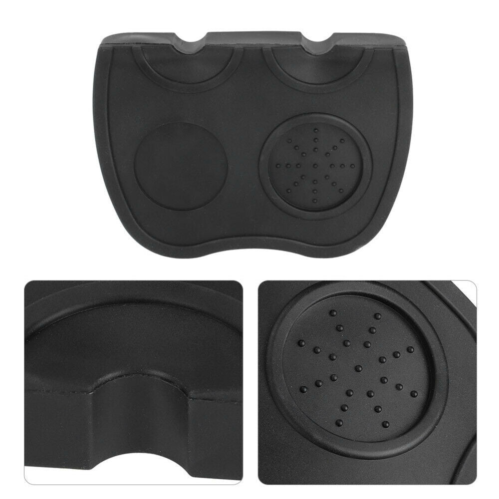 Anti-skid Thick Silicone Coffee Powder Tamping Corner Mat Tamper Holder Pad