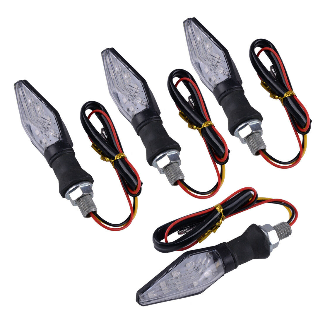 Dul Color Motorcycle 4pcs Indicator Blinker Warning LED Turn Signal DRL Lamp Atn