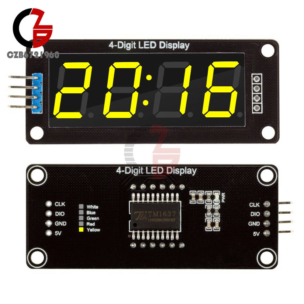 Yellow LED Display 0.56" inch TM1637 4-Bits Digital Clock Tube 5V for Arduino