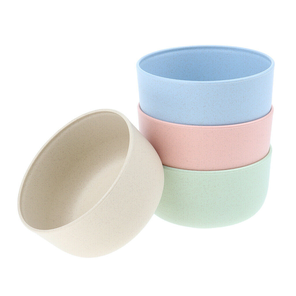 Set of 4 Pcs Outdoor Camping Picnic Bowl Kitchen Tableware Assorted Color