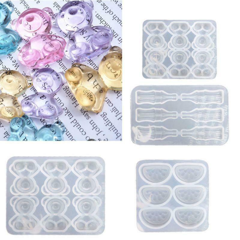 4 Pieces Silicone Fruit Mold DIY Craft Cola Bear Mould Mandarin Orange Slice