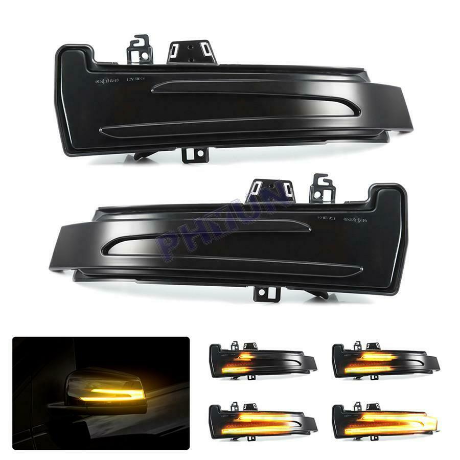 2x LED Rearview Mirror Turn Signals Light For Mercedes Benz W204 CLA A B C E GLA