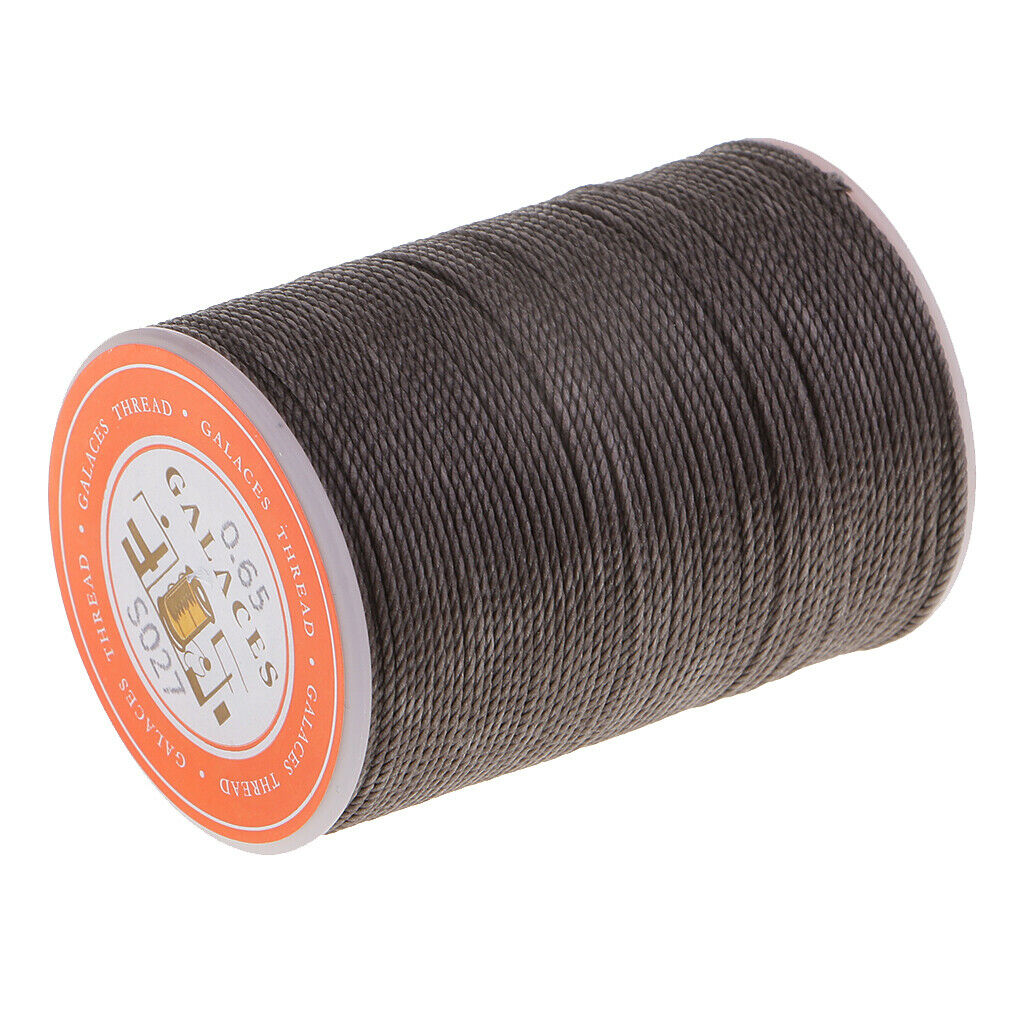 Leather Sewing Waxed Polyester Cord Thread Hand Stitching Craft Dark Grey