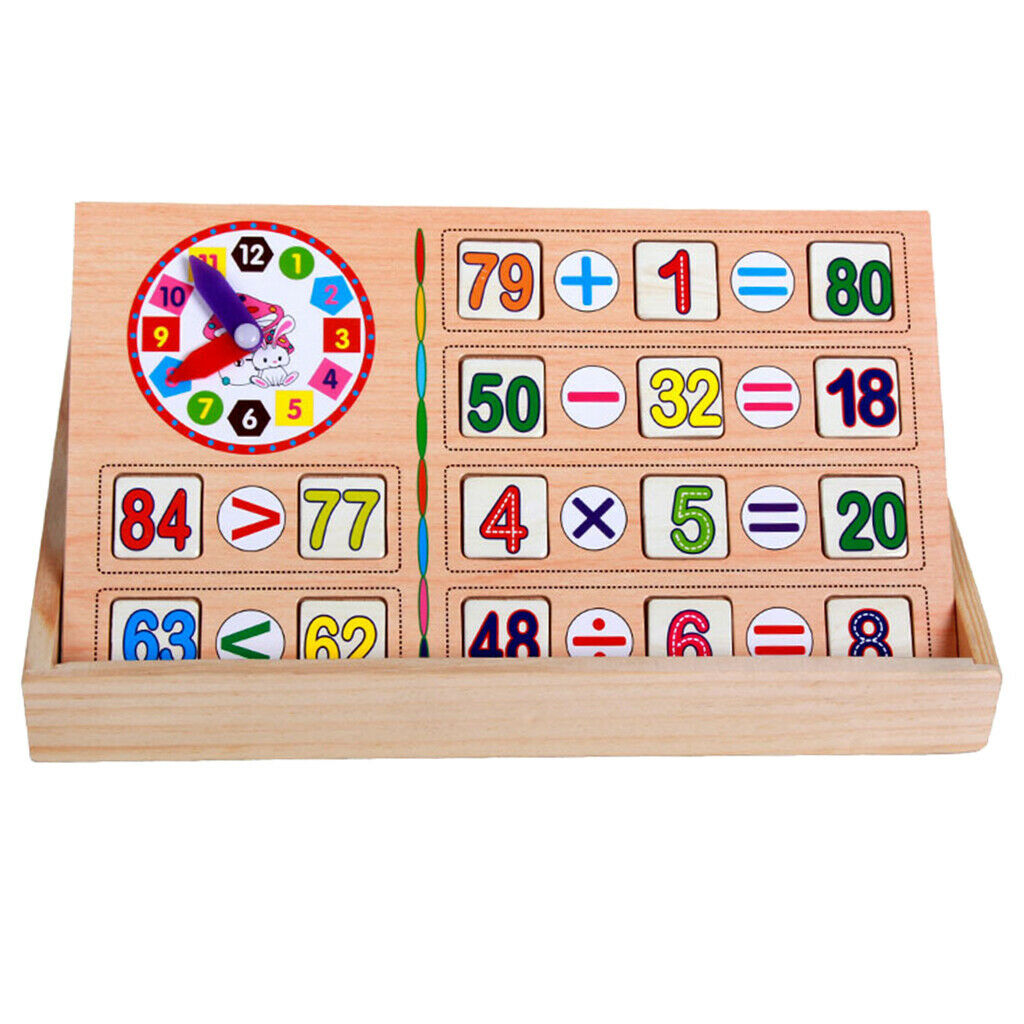 Wooden Arithmetic Learning Box Educational Montessori Materials Math Toys