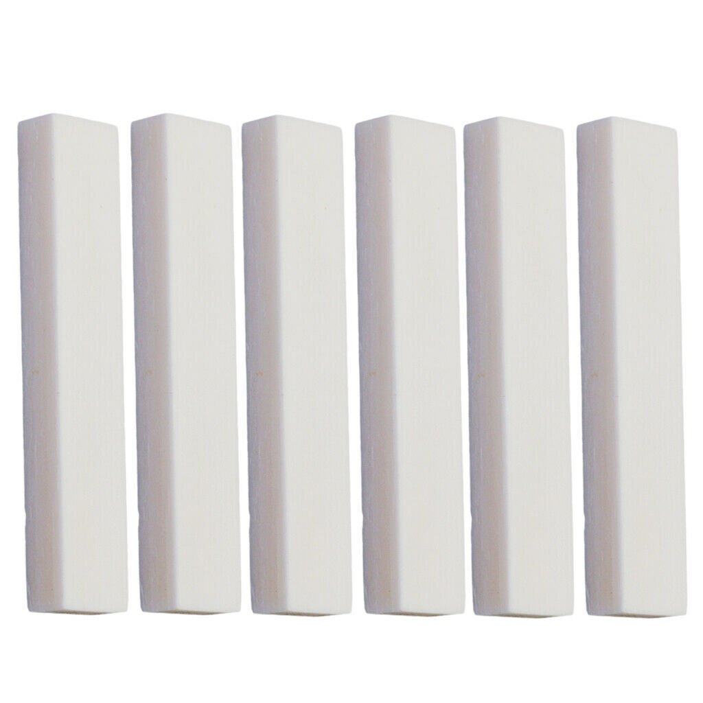 6Pcs Classical Guitar Bone Bridge Nut for 6 String Instruments Accessory