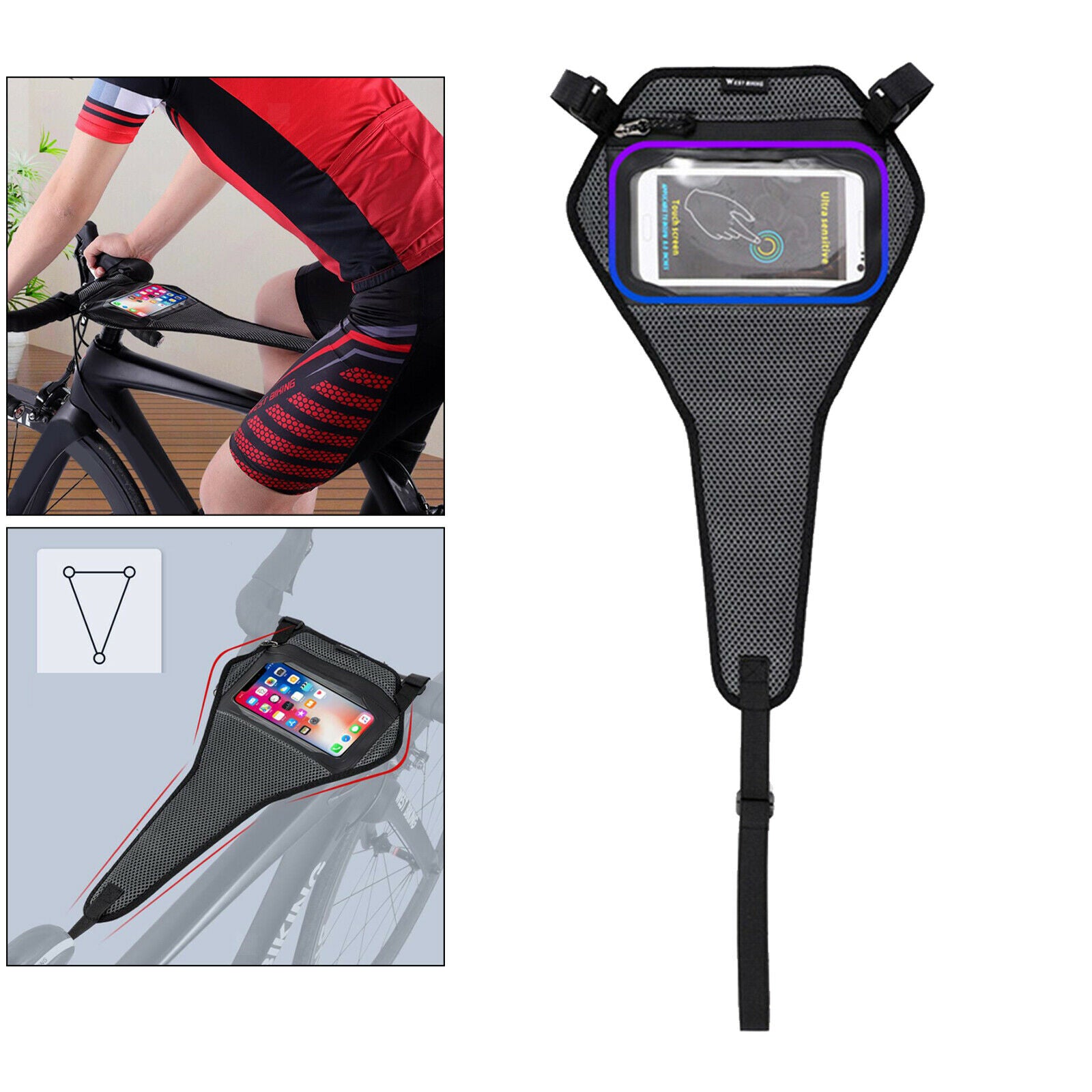 Road Bike Frame Sweat Guard Bicycle Trainer Sweat Net Sweat Catcher Cover