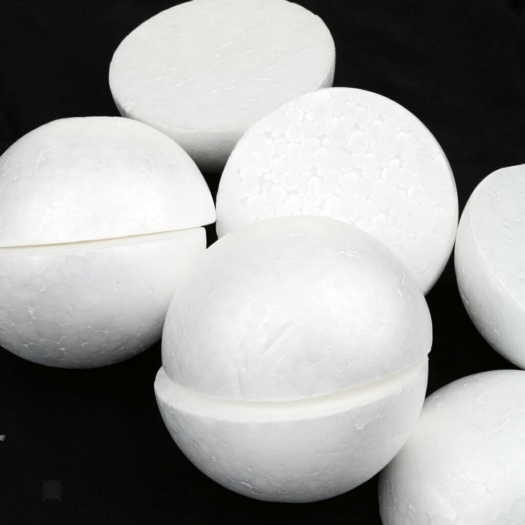 30Pcs Half Foam Balls Smooth Round Polystyrene Foam Balls, Half Circle Foam,
