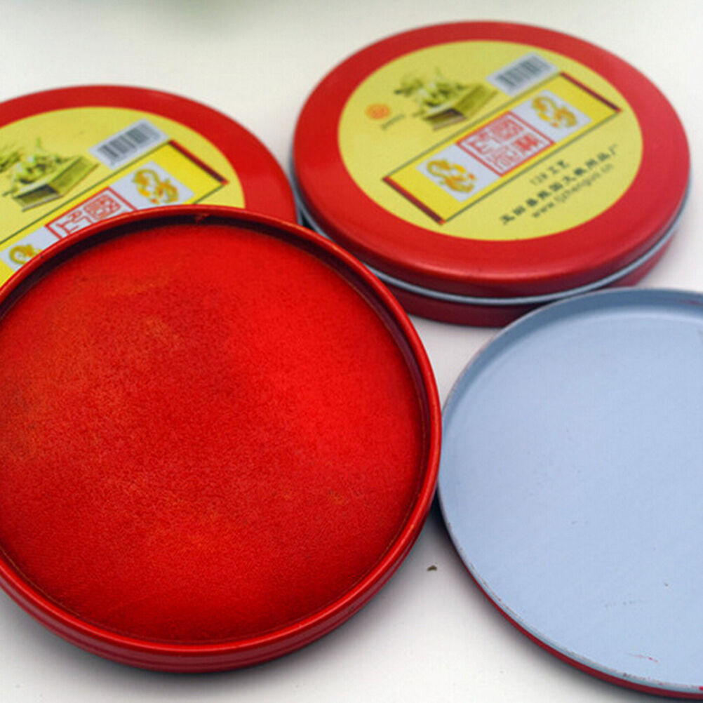 WaterPaint Red Round Date Seal Stamp Pad Inkpad Ink Office Accessories Sup.l8