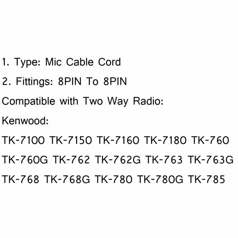 5x8PIN To 8PIN Mic Cable Cord For Kenwood TK-868G TM-481A KMC-30 KMC-32 Radio