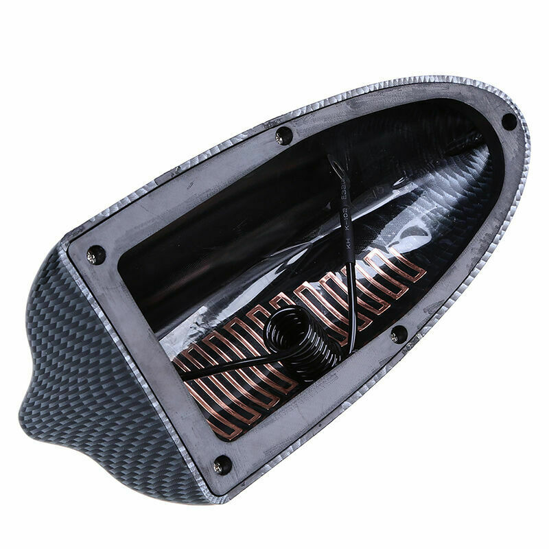 Universal Car Auto Roof Shark Fin Antenna Cover Signal Aerial Trim Carbon Fiber