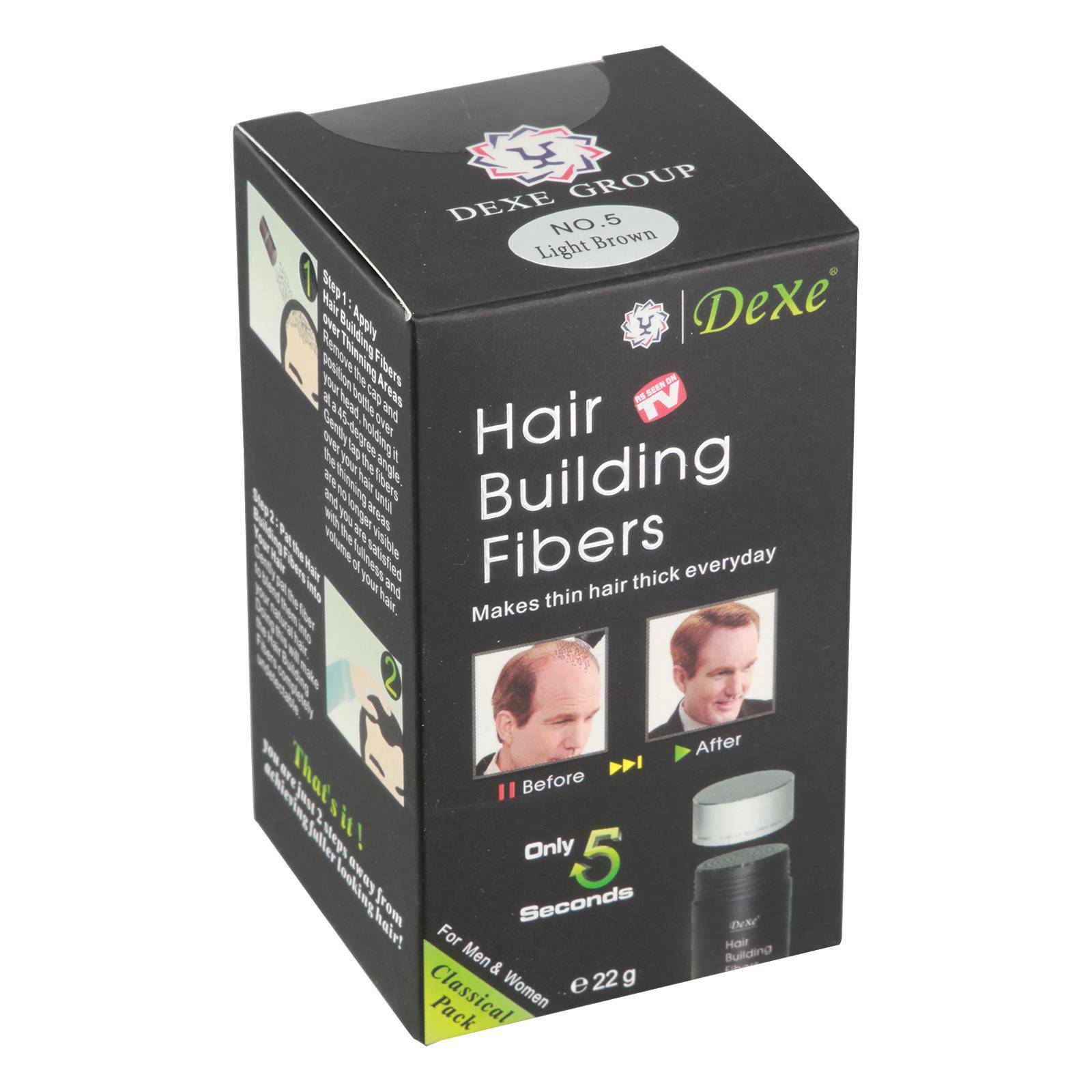 Dexe Hair Building/Thickening Fiber Light Brown Hair Care Hair Loss Treatments