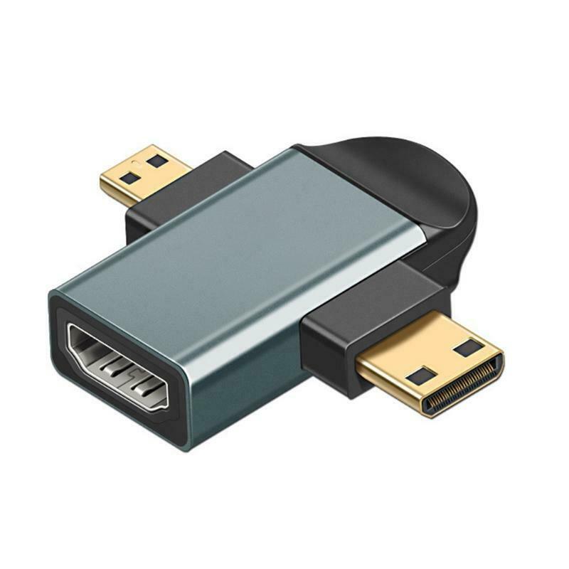 2 in 1 Mini and Micro HDMI-compatible Male to HDMI-compatible Female Connector