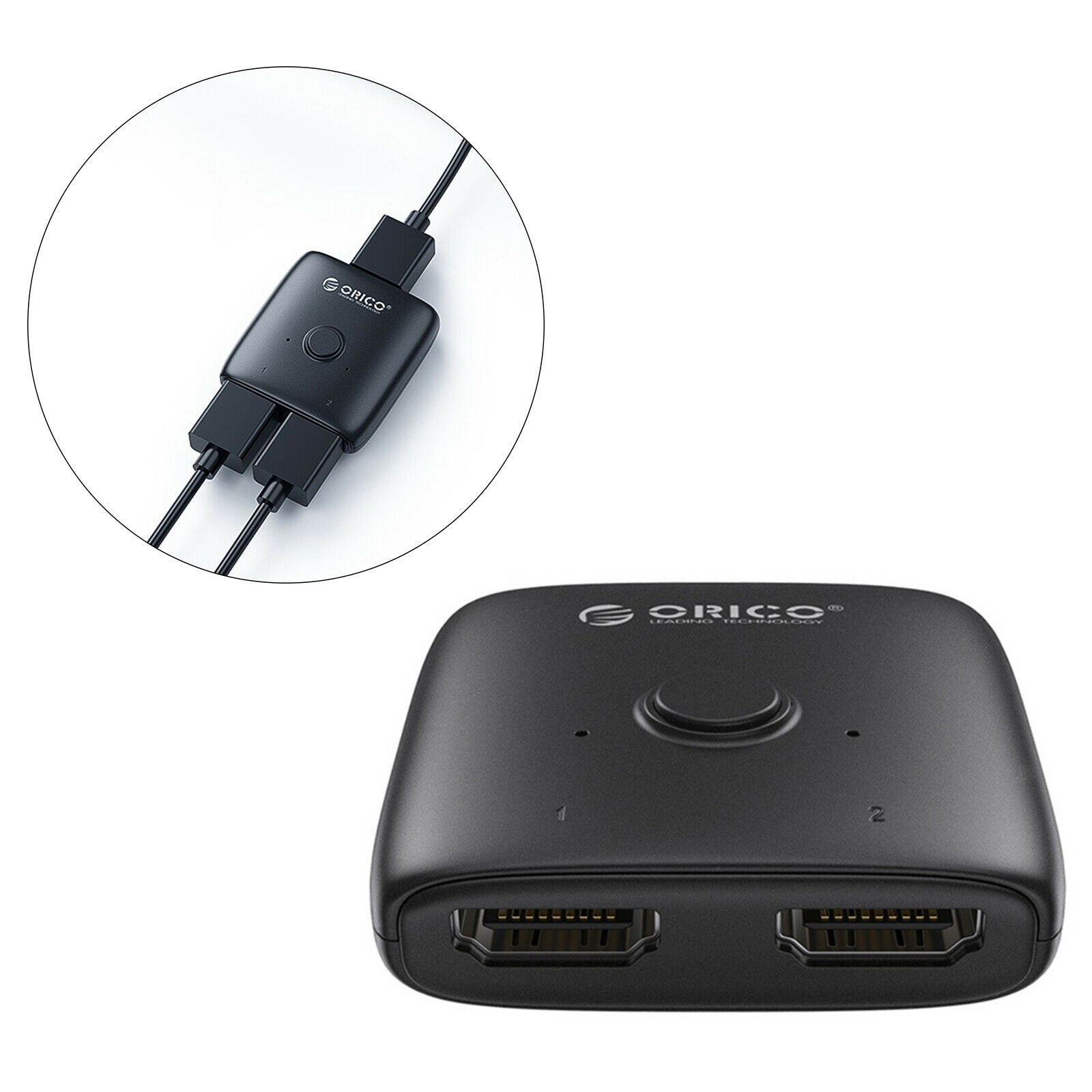 HDMI Bi-directional Switch 4K HDMI Switcher Splitter Hub 1x2 Out 2in1 Out