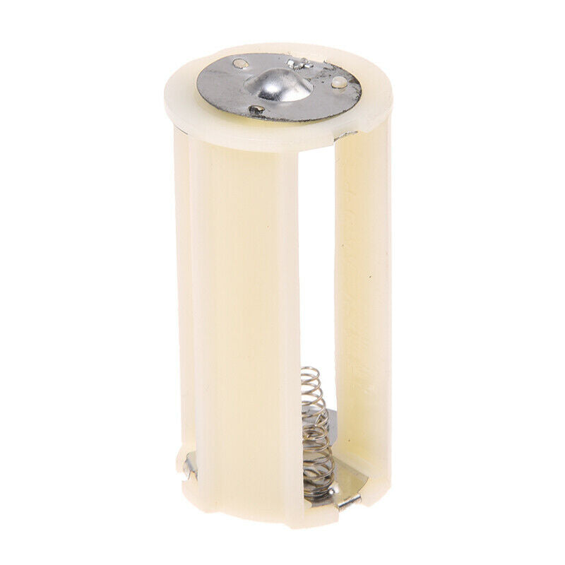 Off White Cylinder Battery Holder Adapter for 3x1.5V AA Batteries F9L7L7
