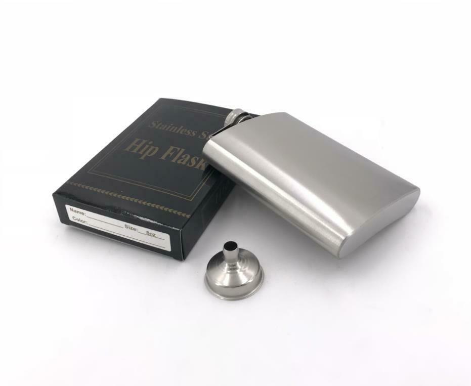 8 ounces bottle and funnel Material: stainless steel  Size: 93*22*136mm  The num