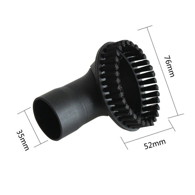 2PCS Black Vacuum Cleaner Attachment Round Dust Brush Bristle Brush Head 35l NC