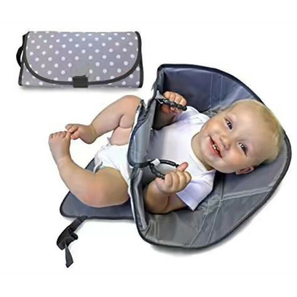 Baby Portable Changing Pad 3-in-1 Diaper Clutch Changing Station Wave