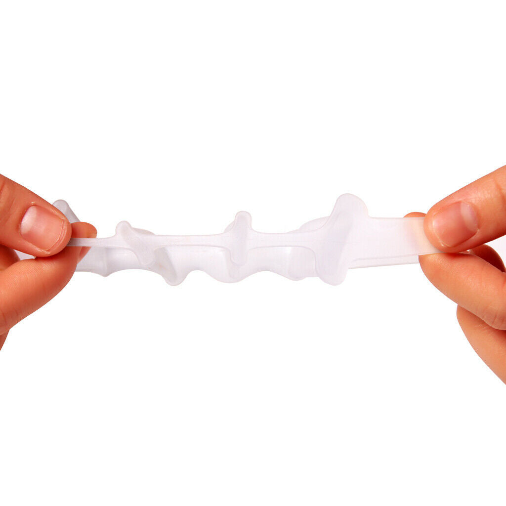 1 Pair Elastic Silicone Gel Toe Hallux Valgus Separators Straighteners White