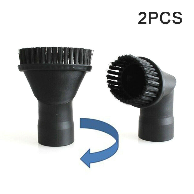 2PCS Black Vacuum Cleaner Attachment Round Dust Brush Bristle Brush Head 35l NC
