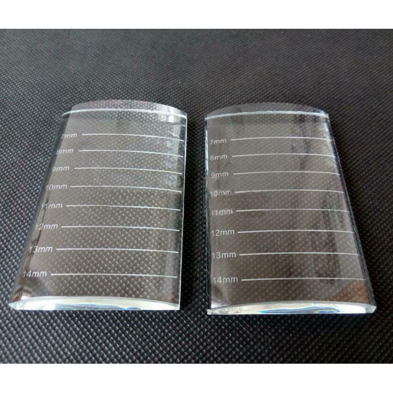 Eyelash Extension U Curved Crystal Glass Eye Lash Stand Pallet Holder Lash Tray