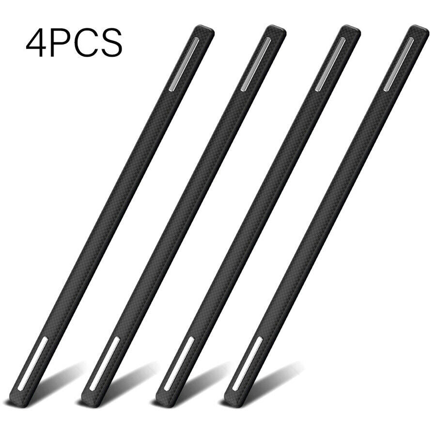 24.8cm x 1.4cm Carbon Fiber Pattern Wear-resistant Car Bumper Corner Guard Cover