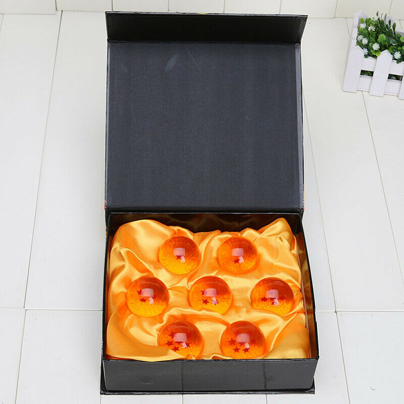 7pcs/set Dragon big 3.5cm 4cm 5.7cm 7 Stars Crystal Balls PVC Action FigureFCA