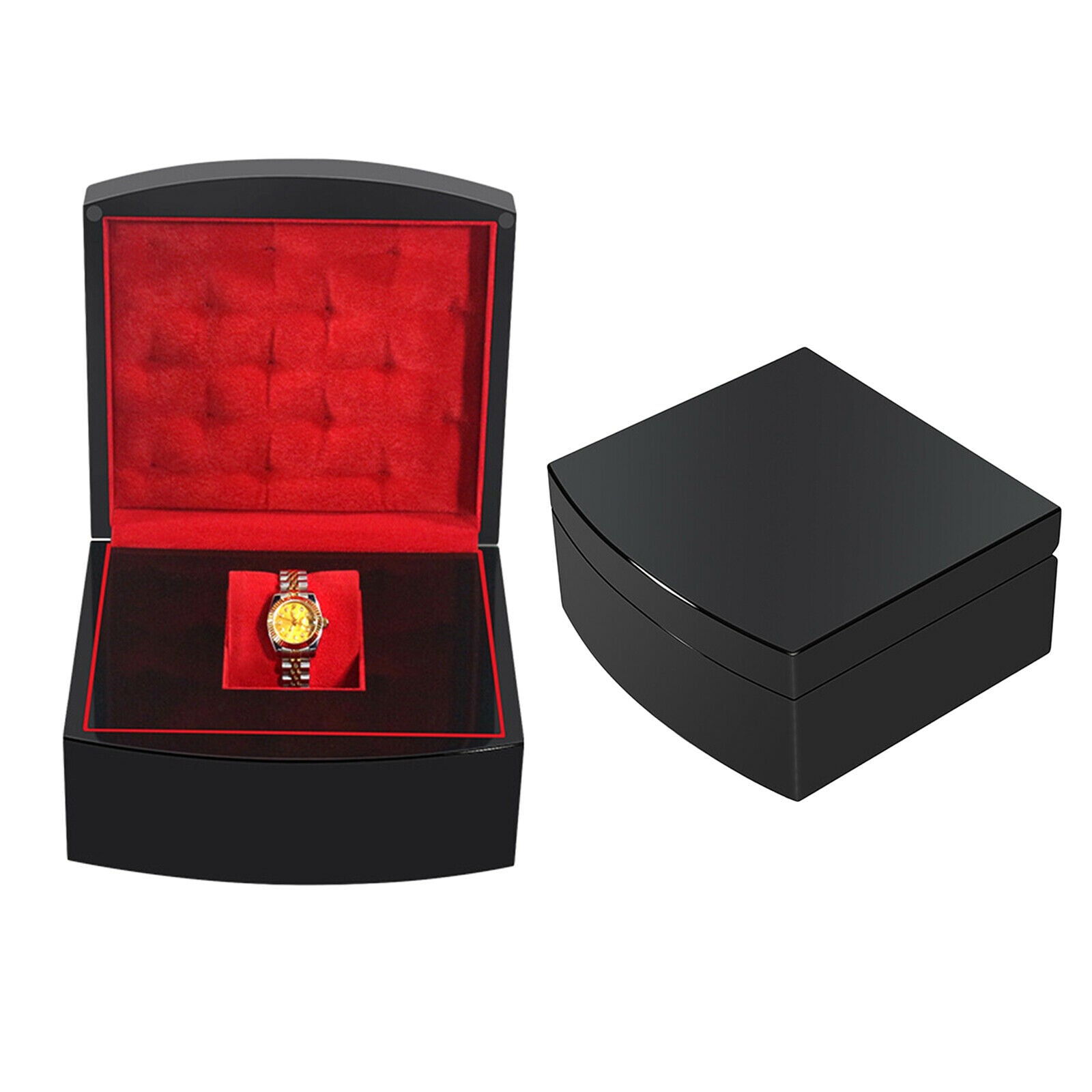 Stylish Piano Wood Watch Case for Display Proposal Wedding Gift Collector