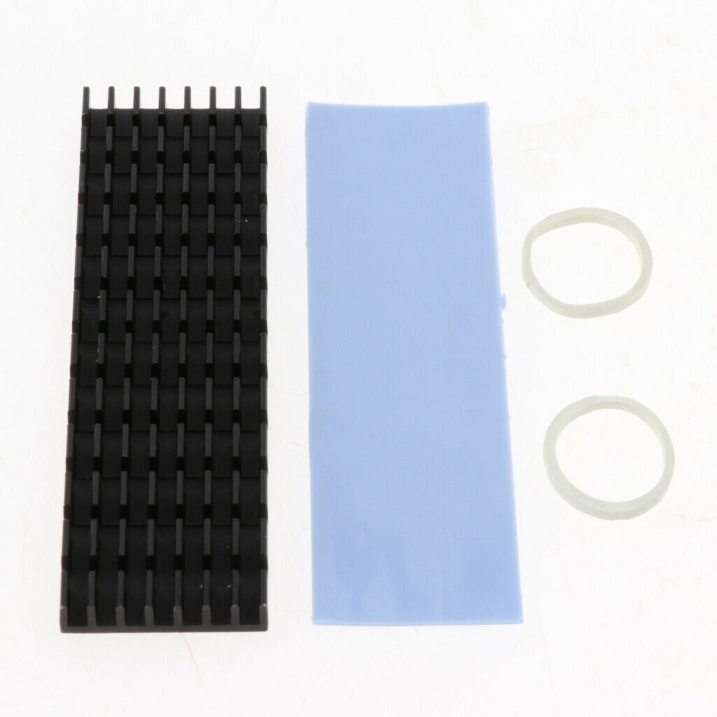 2 Pieces M.2 NGFF 2280 PCIe SSD Aluminum Heat Sink Thermal Pad Radiator