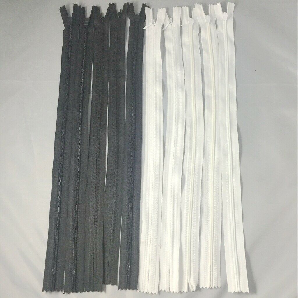 10x Closed End Invisible Nylon Zips Fasteners Single Slider Zippers Dispatch