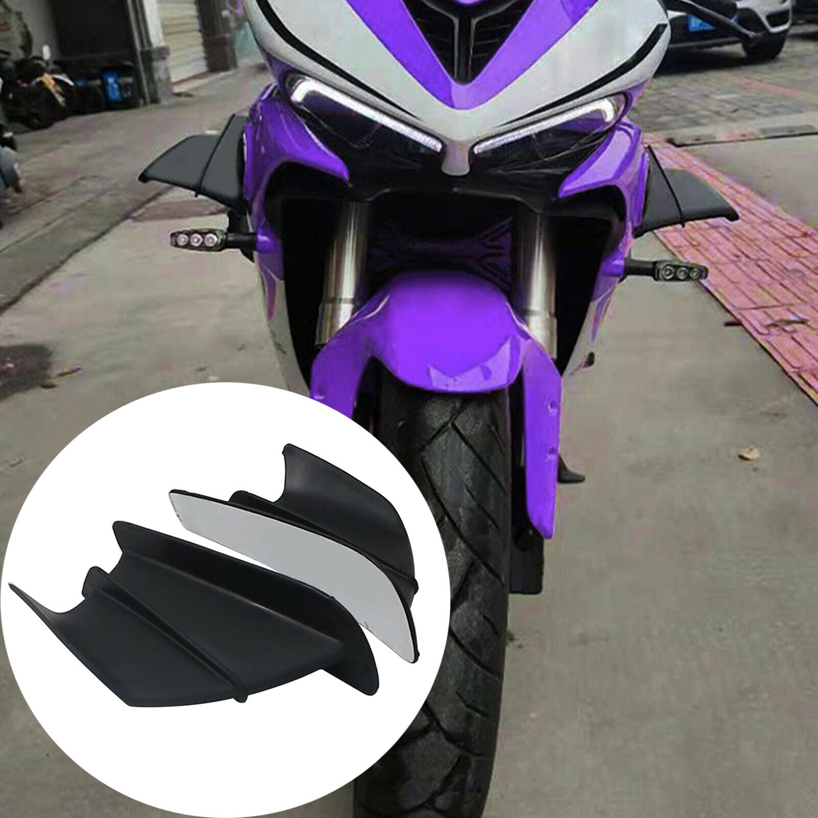 2 X Motorcycle Winglet Pasted Aerodynamic Wing Kit For Yamaha BWS RS JOG JOE
