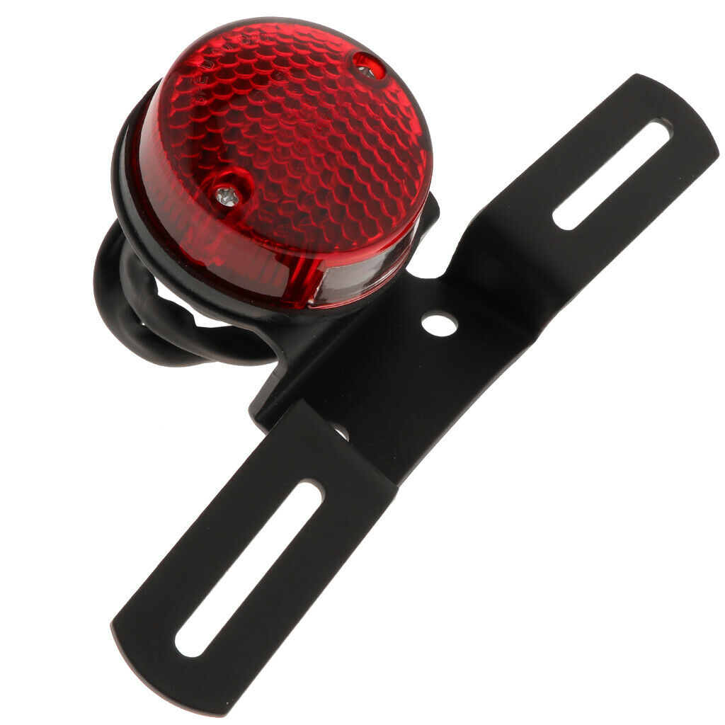 Motorcycle Rear Light Twin Round With Stop Tail - Universal