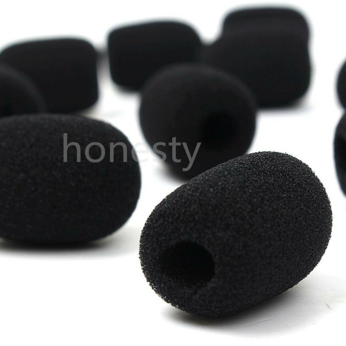 20PCS Microphone Headset Grill Windscreen Sponge Foam Black Mic Cover