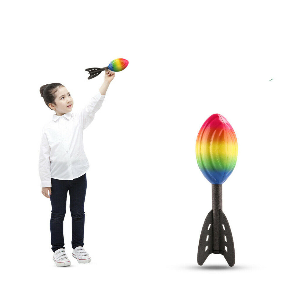 Rainbow EPP Foam Maual Hand Launch Rocket Mini Airplane Kids Toys Game