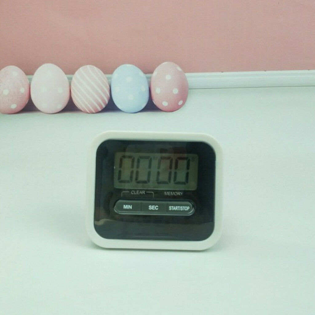 Kitchen Electronic LCD Digital Timer Cooking Alarm Reminder Count Down Black