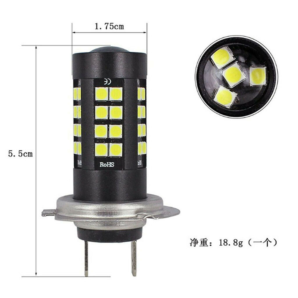 Auto Car 44SMD LED Fog Headlight Bulb Conversion Kit Hi/Lo Beam Lamp H7 3030