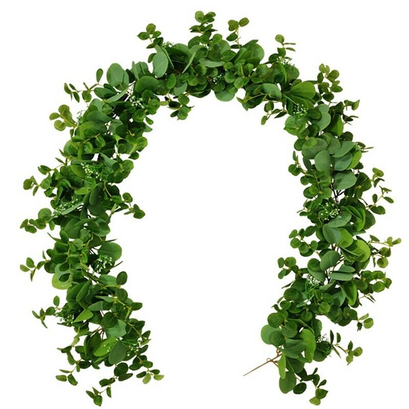 Artificial Eucalyptus Vines Handmade Garland Greenery Ivy for Wedding BackdrZ8W9