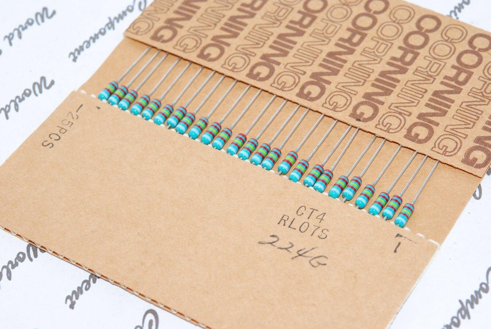 10pcs - CORNING 4.7K (4K7) RL07S 472G 2% Resistor (0.25watts)