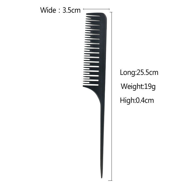 4x Mixed Professional Salon Hair Cutting Highlighting Rat Tail Comb Set