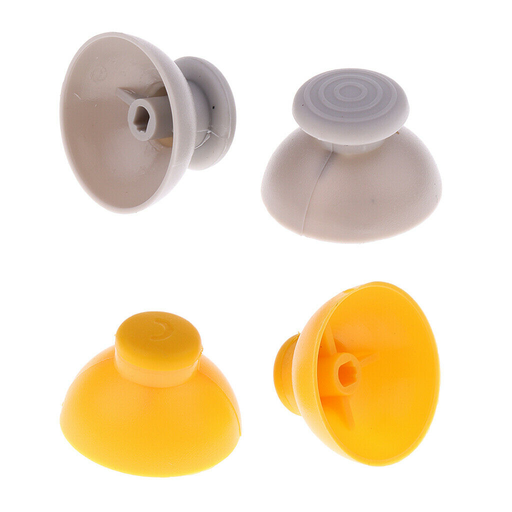 8x Replacement Joystick Caps Grey + Yellow for Nintendo GameCube NGC + Tools
