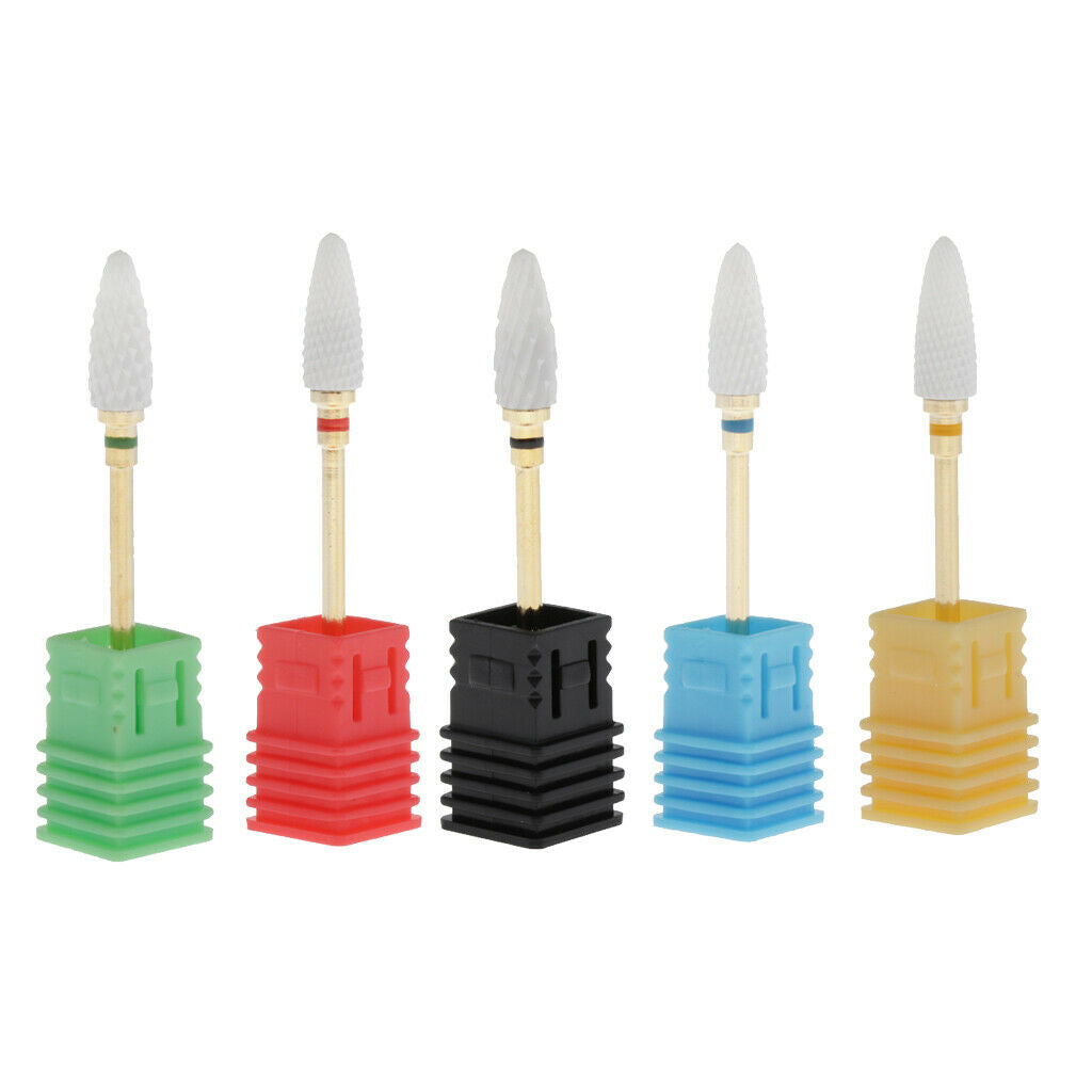 5 lot 2.35mm Nail Art Cuticle Clean Drill Bit Set DIY Files Buffing Bits