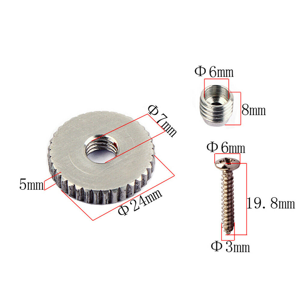 Guitar Belt Strap Lock Knob With Mounting Screw For