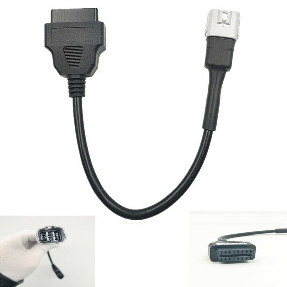 For Yamaha SUZUKI OBD2 6 Pin diagnostic Plug Adapter Motorcycle Bike ATV Cable