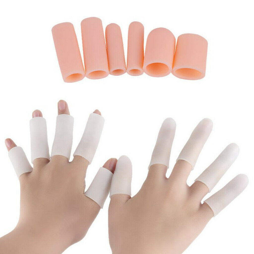 20x Silicone Toe Finger Caps Sleeves Tubes Corns Hammer Protector Friction