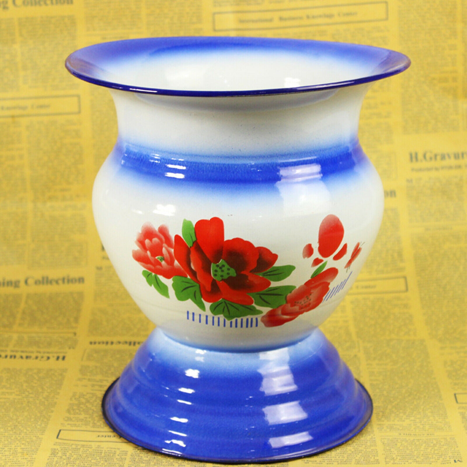 Beauty Chinese Enamel Fruit Container Food Champagne Holders Home Decor